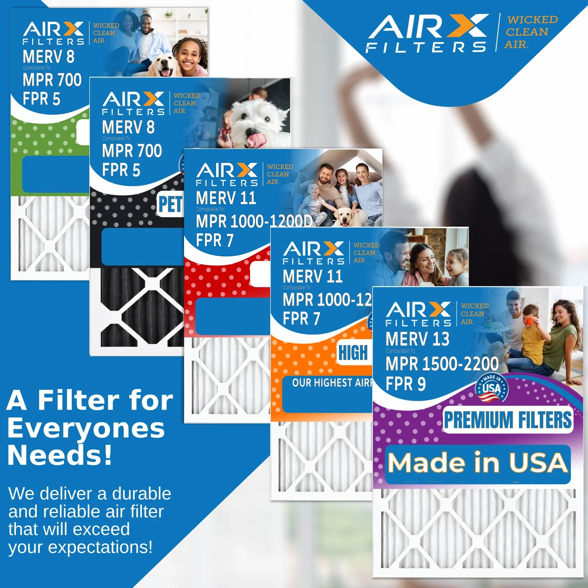 16x28x6 Air Filter MERV 11 Comparable to MPR 1000, MPR 1200 & FPR 7 Fitting with Aprilaire 401 Premium USA Made 16x28x6 Furnace Filter 1 Single Filter by AIRX FILTERS WICKED CLEAN AIR.