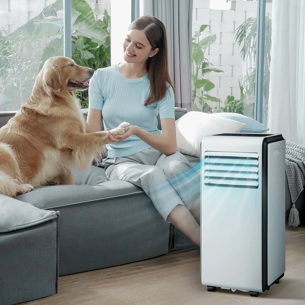 KISSAIR 6,000 BTU (10,000 BTU ASHARE) Portable Air Conditioner, Dehumidifier, Fan, 3 in 1 AC with 24-Hour Timer