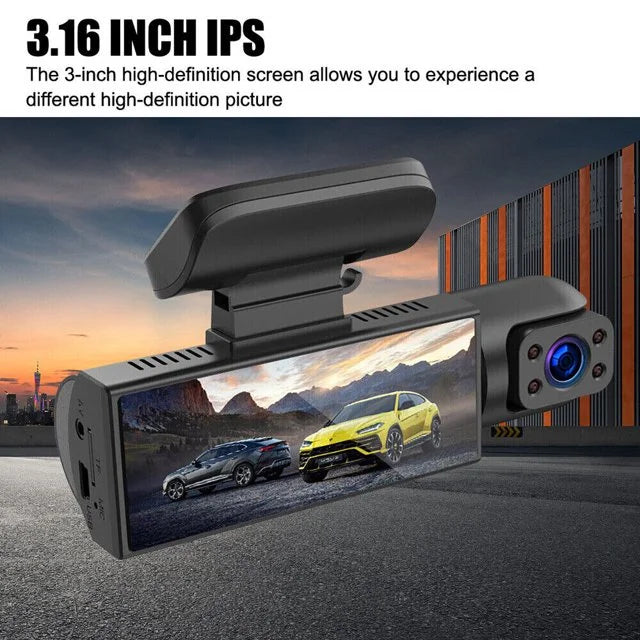 Xhy Car Dash Cam Dual Lens 1080P HD DVR Front or Inside Video Camera Driving Recorder Night Vision G-Sensor, Motion Detection