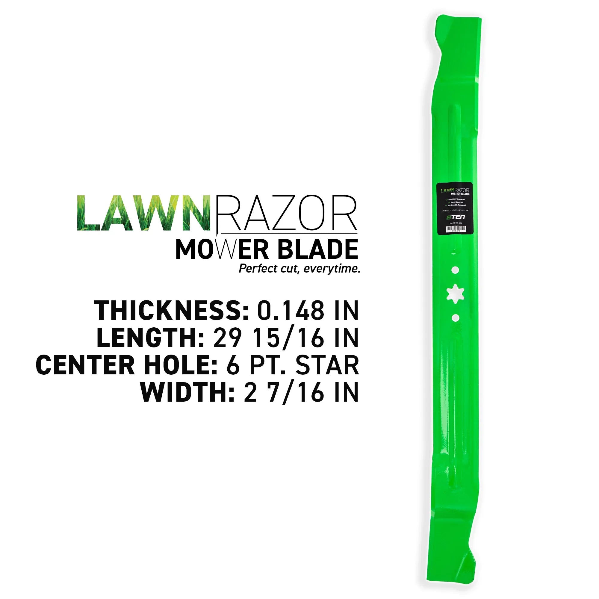 LawnRAZOR Mulching Blade for Cub Cadet 30 inch 942-04385 2 Pack 810-CBL2437D