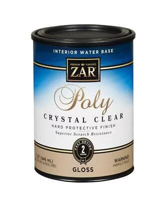 Aqua ZAR Clear Water-Based Indoor Polyurethane Paint 1 qt. 125 sq. ft. Coating (Pack of 4)
