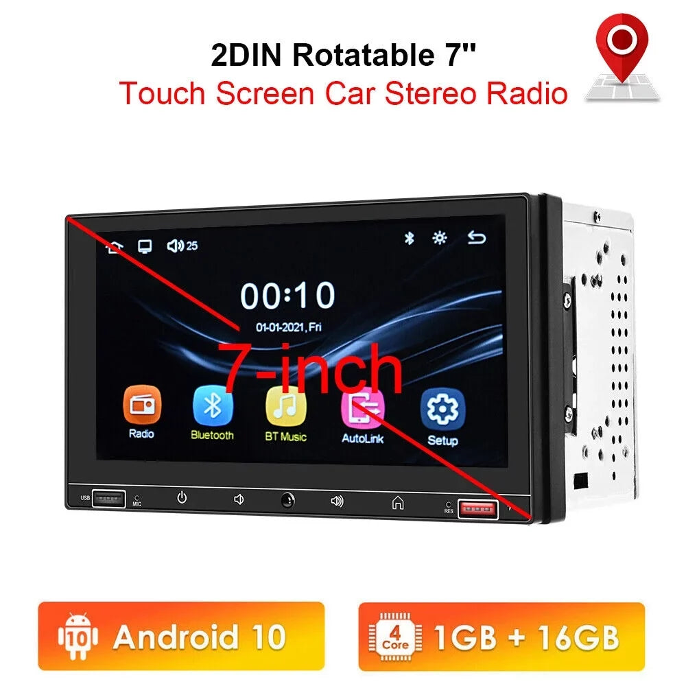 KingFurt Car Stereo with Apple Carplay & Android Auto Play MP5 Camera 7" HD Screen, FM Radio, Mirror Link