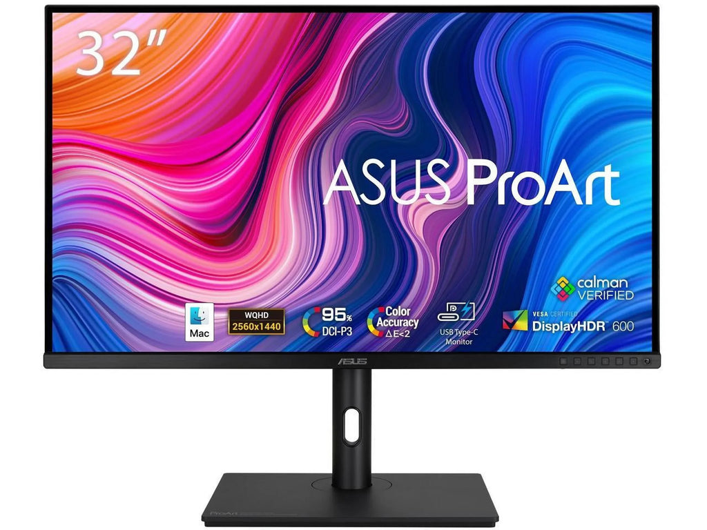 ASUS ProArt Display 32" 1440P Monitor (PA328CGV) - QHD (2560 x 1440), IPS, 165Hz, 95% DCI-P3, 100% sRGB/Rec.709, Delta E < 2, Calman Verified, USB-C Power Delivery, DisplayPort, HDMI, USB 3.1 Hub, C-c