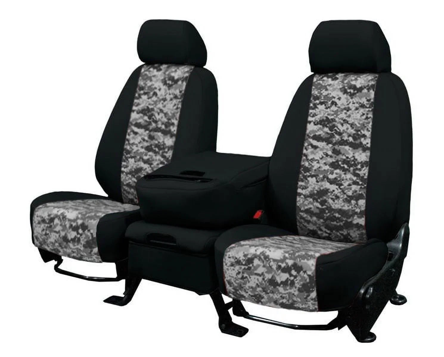 CalTrend Front Buckets Camo Seat Shield for 1994-1997 Toyota Land Cruiser - TY501-97KS Urban Insert with Black Trim