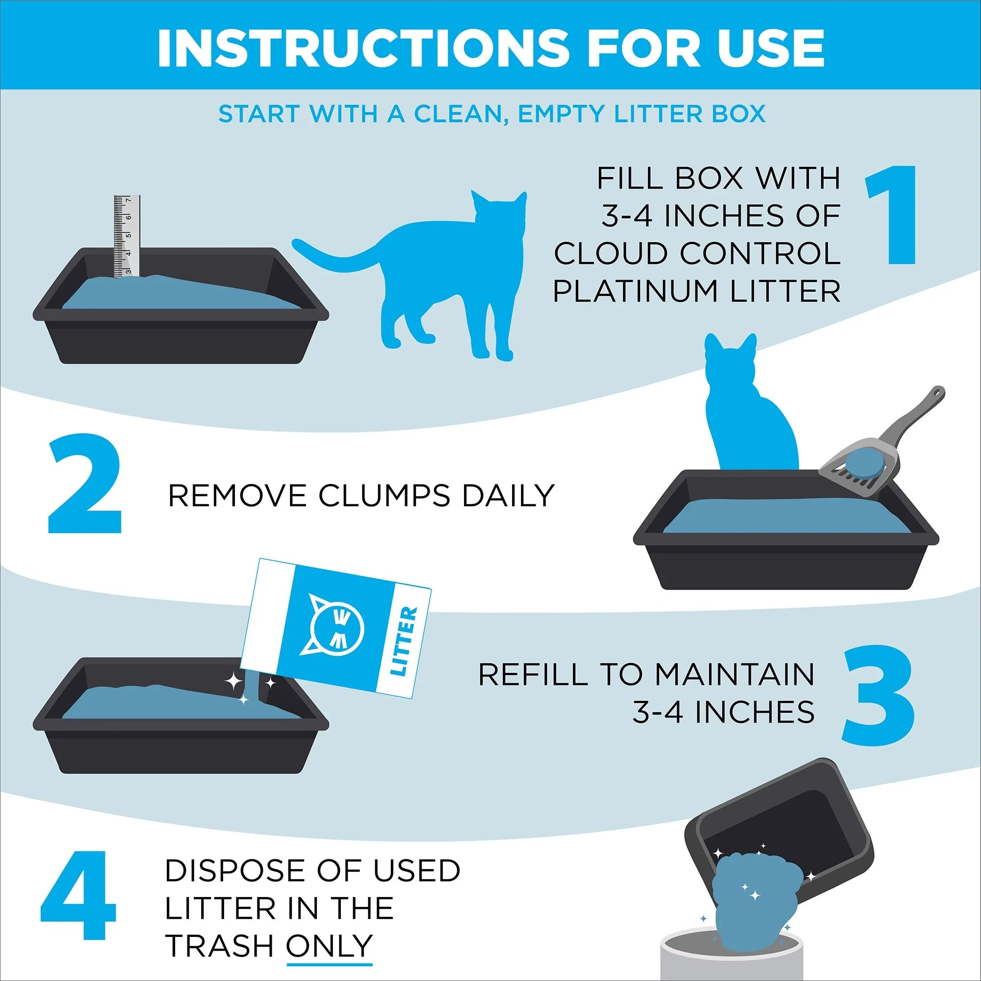 ARM & HAMMER Cloud Control Platinum Clumping Cat Litter, 37 lb