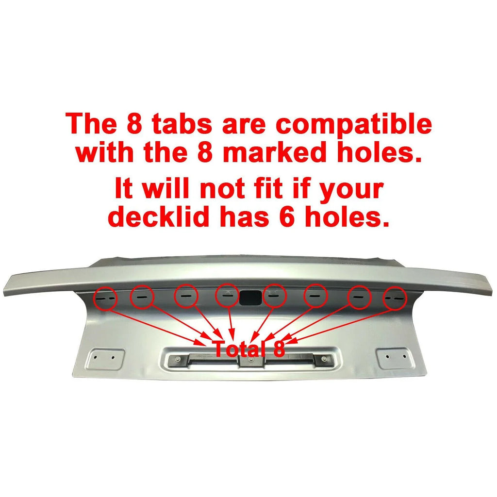 Teledu Rear Glossy Black Trunk Panel Decklid Trim Wrap For 2015-2020 Ford Mustang GT