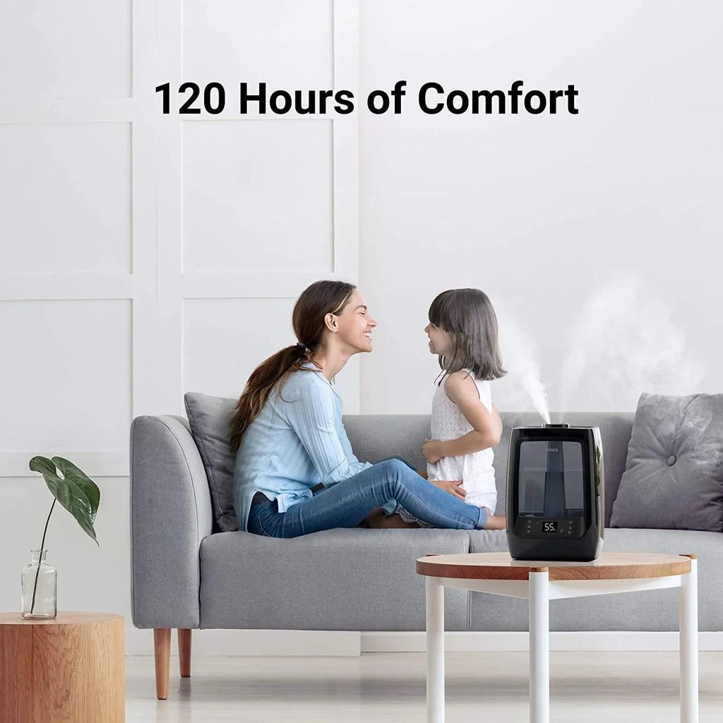 Winix L200 Ultrasonic Warm and Cool Mist Humidifier, 120 Hrs. Run Time, 2 Gal. Tank, Large Rooms, Quiet, LightCel UVc-LED Treated Tank, Essential Oil Tray with pre-soaked Essential Oil Pads