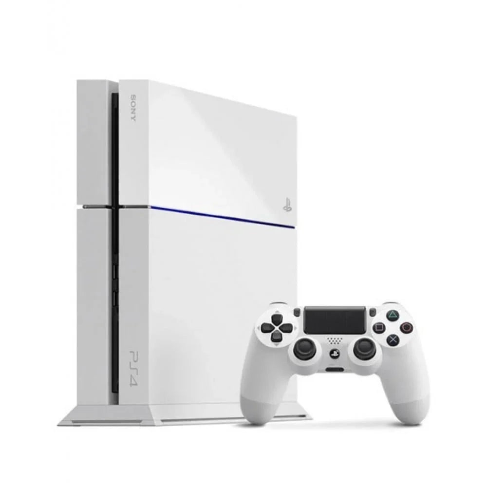 Sony PlayStation 4 500GB Gaming Console White HDMI Cable 2 Controller with BOLT AXTION Cleaning Kit Bundle Like New