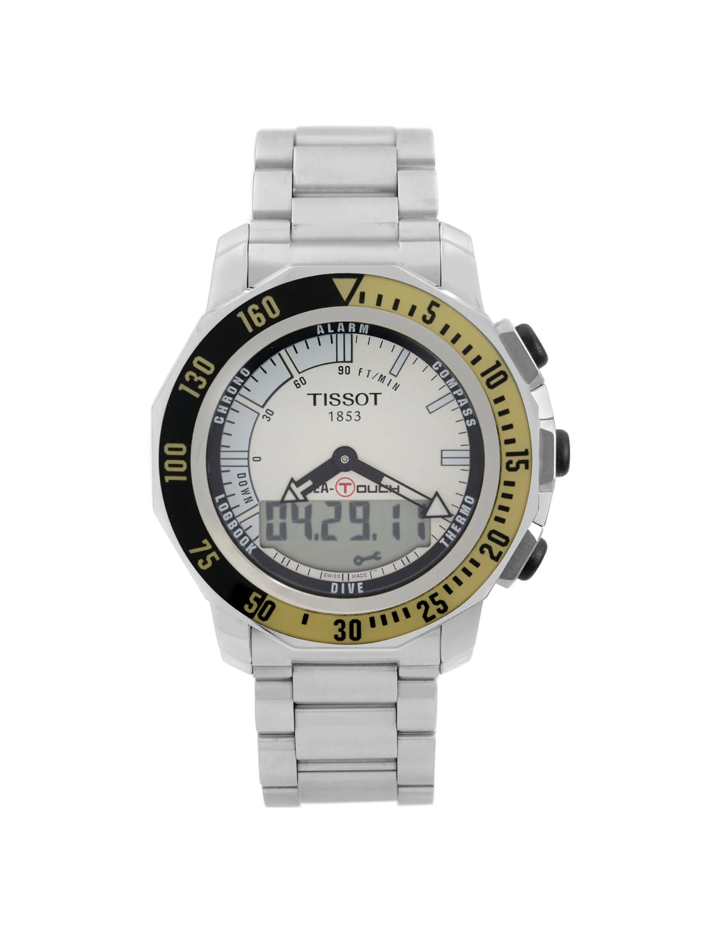 Tissot Sea-Touch Steel Silver Dial Quartz Mens Watch T026.420.11.031.01 Pre-Owned