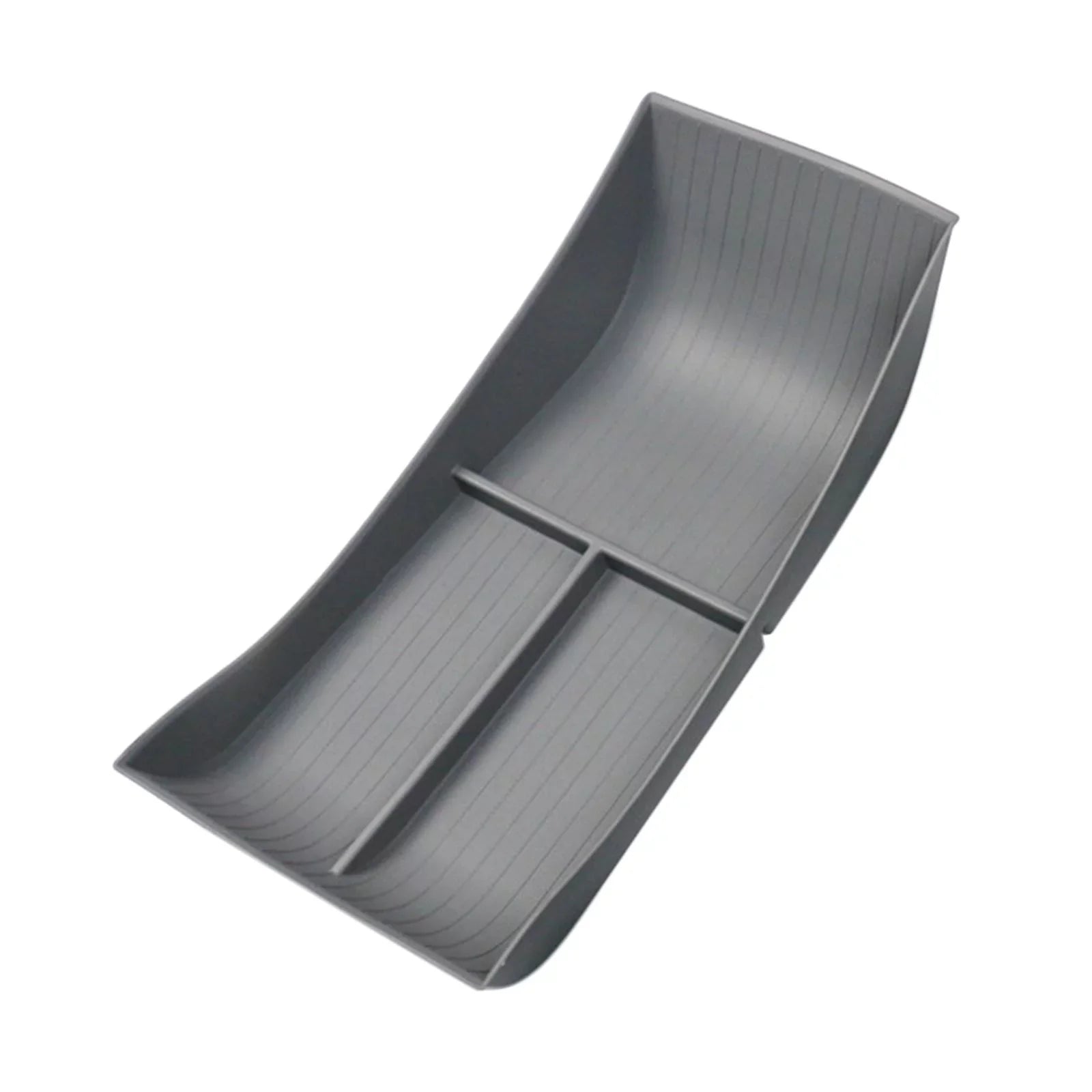Vehicle Center Console Lower Organizer Tray TPE Armrest Storage Box for Seal Replace Easy Installation , Gray