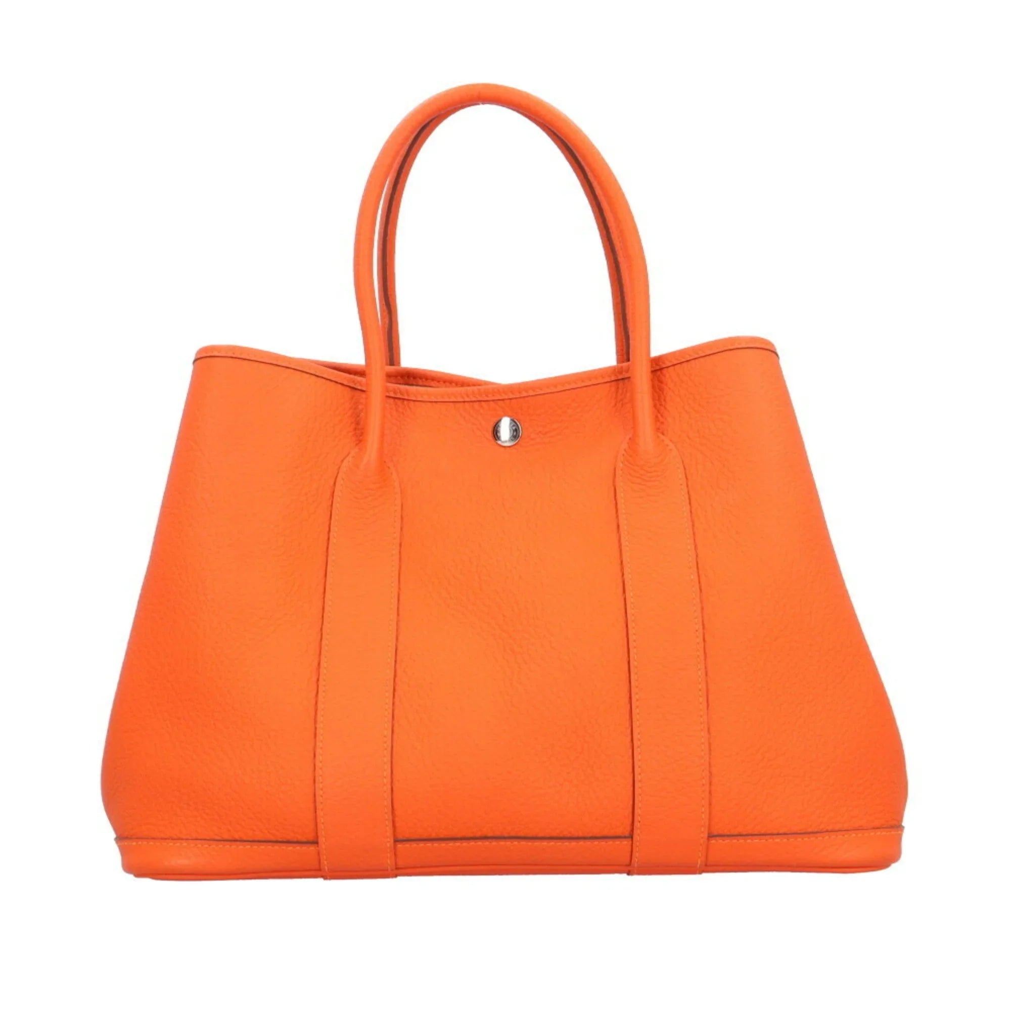 Pre-Owned Hermes Garden PM Tote Bag Leather Orange Ladies HERMES (Good)