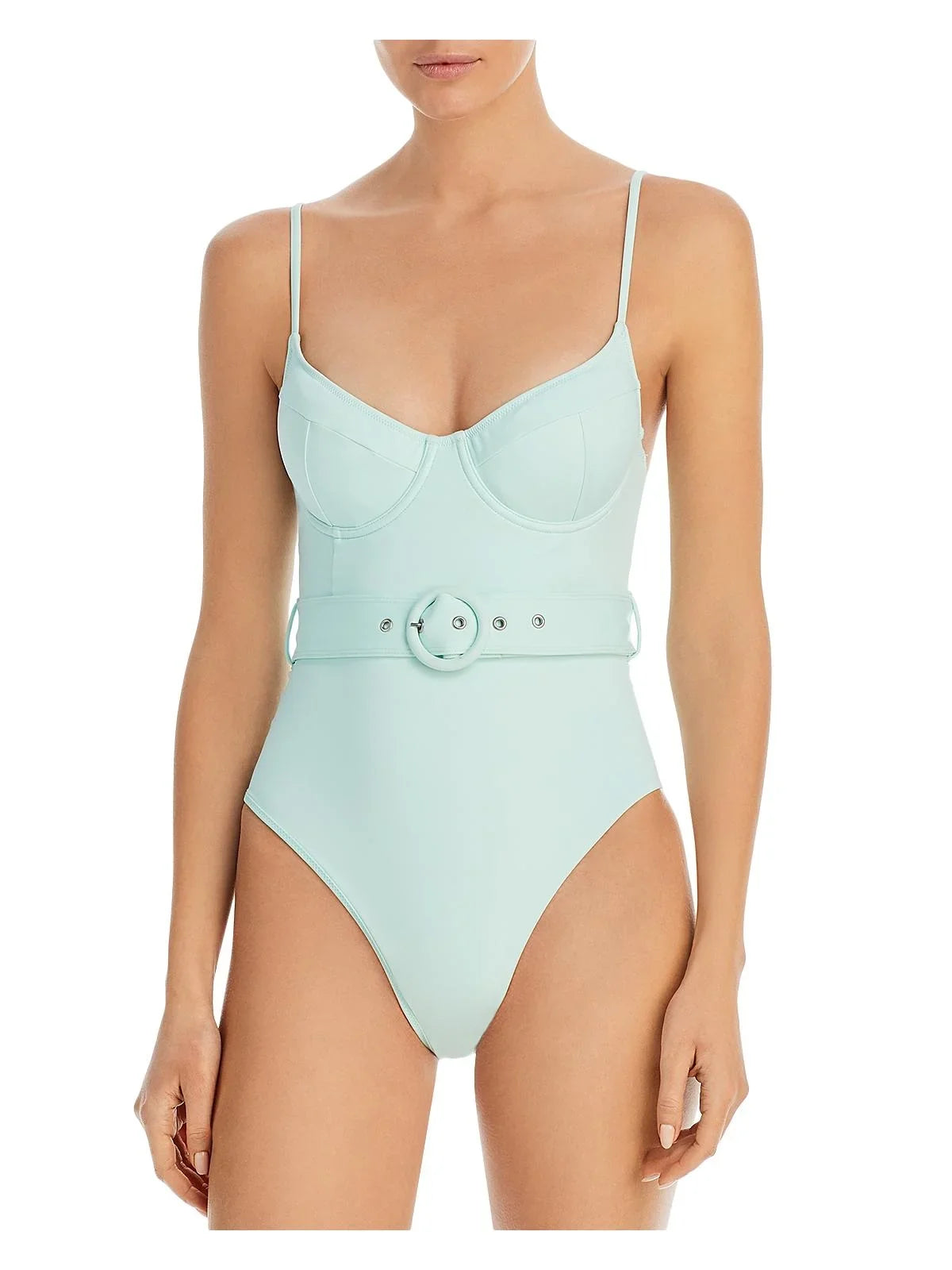 Jonathan Simkhai Womens Fastener Nylon One-Piece Swimsuit