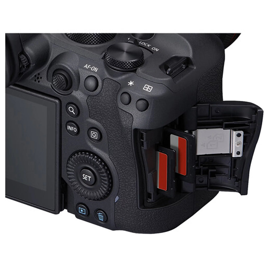 Canon EOS R6 Mark II Mirrorless Digital Camera with RF 24-105mm f/4-7.1 STM Lens + 64GB Memory + Case+ Steady Grip Pod + Tripod+ Software Pack + More (30pc Bundle)
