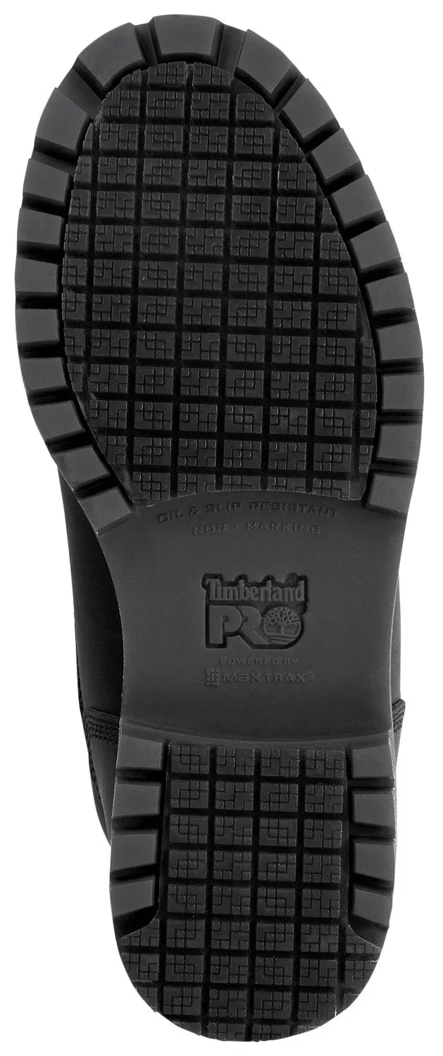Timberland PRO 8IN Direct Attach Men's, Black, Steel Toe, EH, MaxTRAX Slip Strong WP Boot (11.0 W)