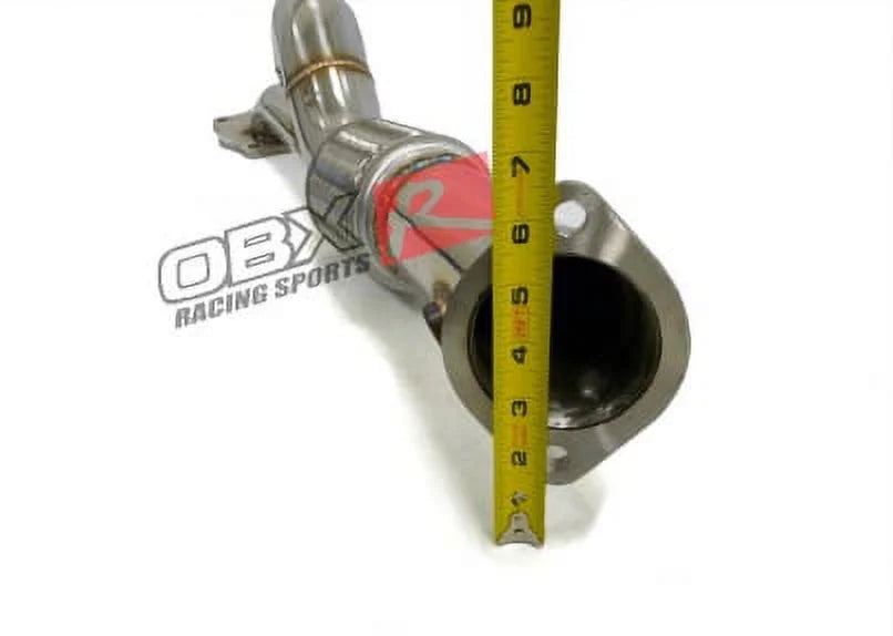 Stainless steel Straight Flow Pipe Fits For 2008 thru 2014 Mitsubishi EVO-X 2.0L 4B11 By Maximizer