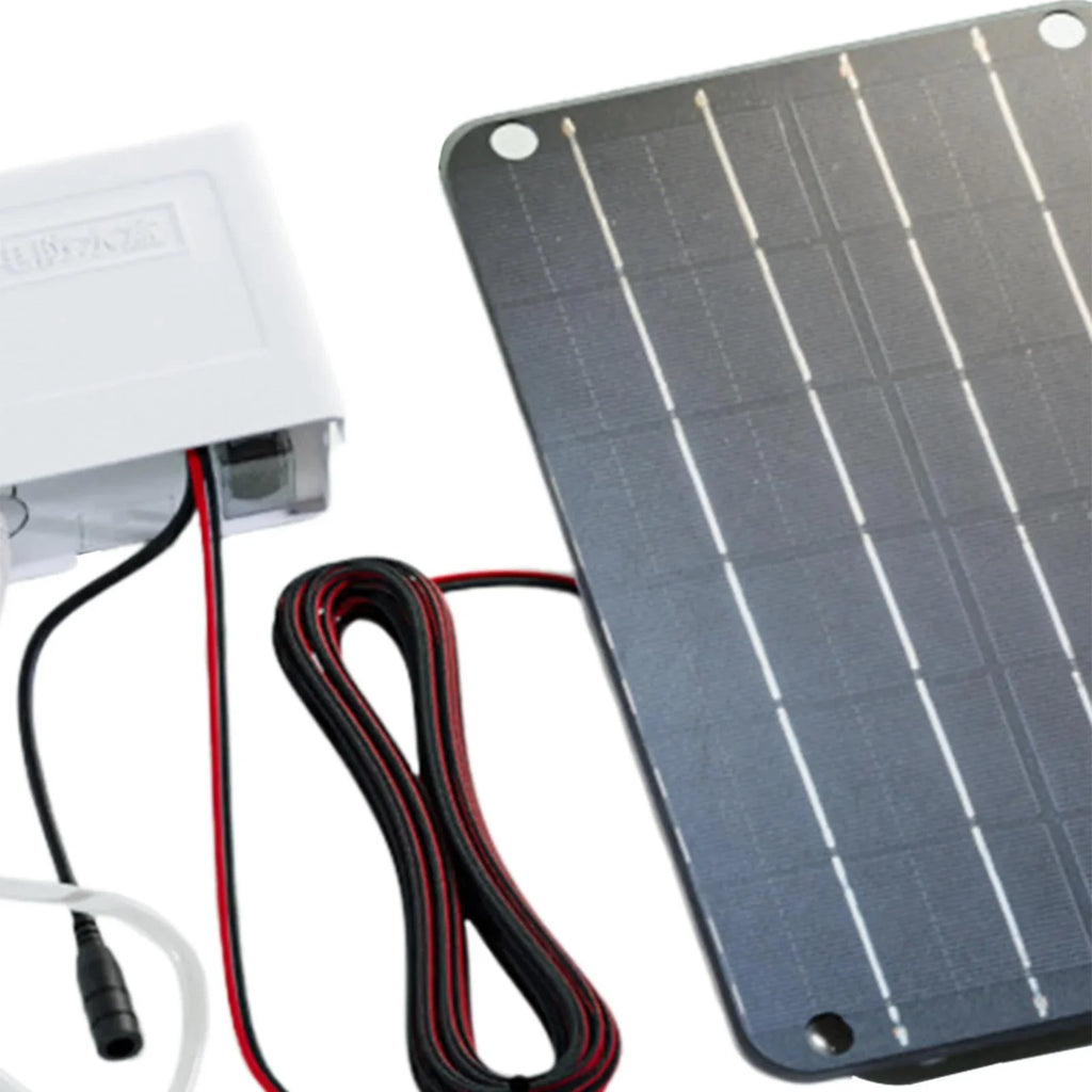 SunniMix Solar Air Pump,Aquarium Air Pump Oxygenator Silent Eco Friendly,6V Solar Pond Aerator Solar Powered Pond Pump for Hydroponics