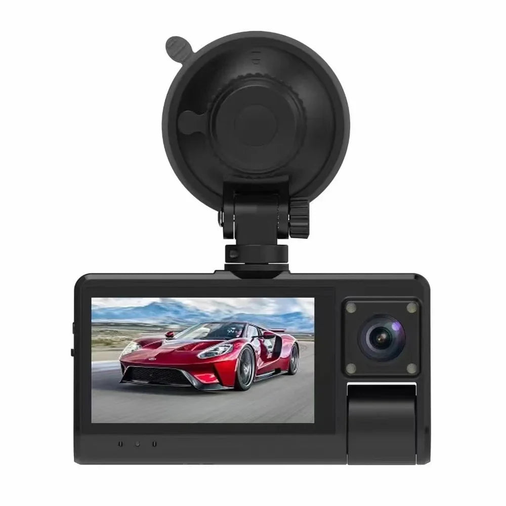 OWSOO Dash Cam, Touched Screen Car Rearview Mirror Recorder with Wide Angle, Clear Video Recording for Auto Safety Driving