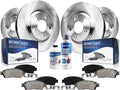 Detroit Axle - 5 Lugs Brake Kit for 08-13 Nissan Rogue 2008 2009 2010 2011 2012 2013 Disc Brake Rotors Ceramic Brakes Pads Replacement Front and Rear