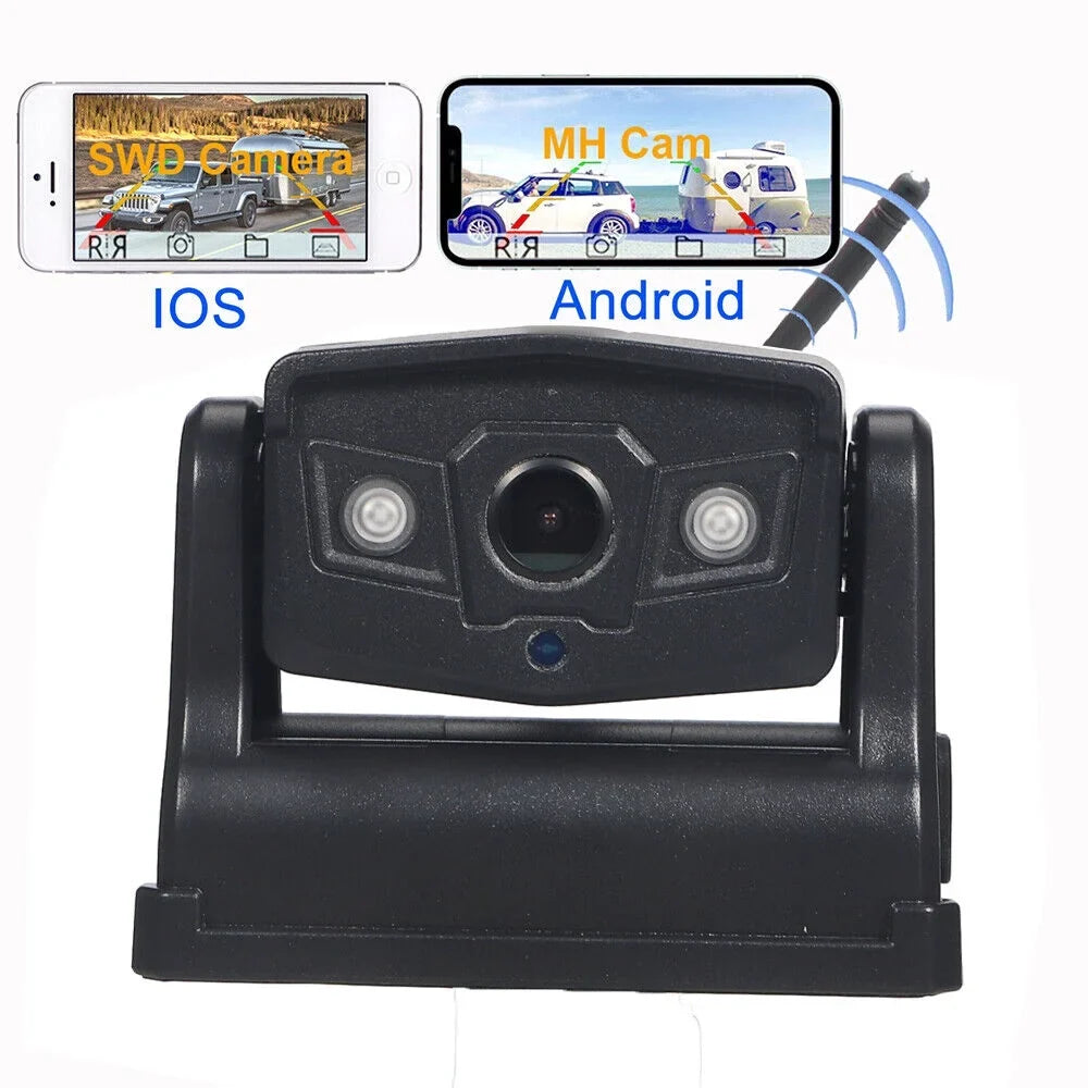 JahyElec WiFi Wireless Backup Camera, Magnetic Mount, 9600mAh Battery, Excellent for Front/Rear View