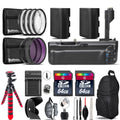 Battery Grip for Canon 5D Mark III / 5DS + 2x LP-E6 Battries + 128GB Kit - 77mm