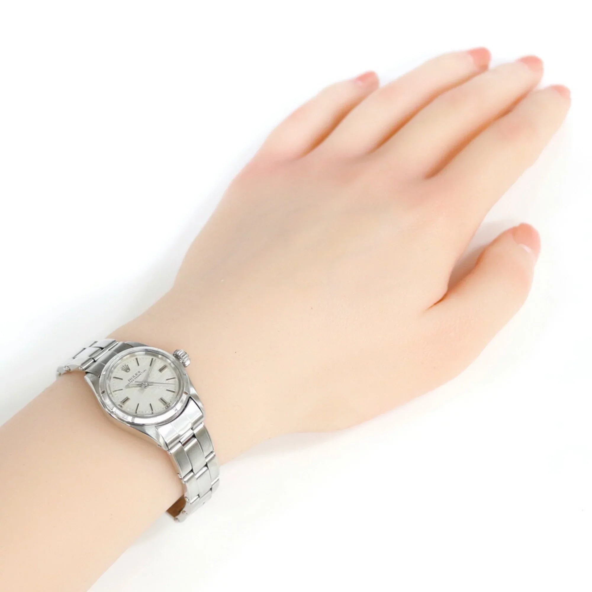 Pre-Owned Rolex Oyster Perpetual Watch Stainless Steel 6623 Automatic Winding Women's ROLEX (Fair)