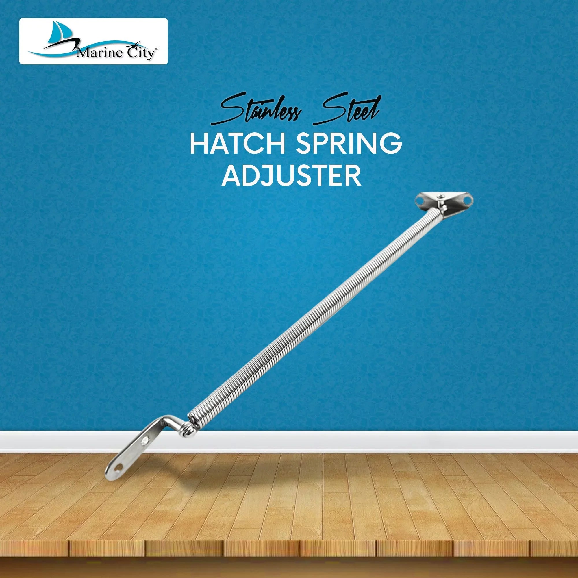 Marine City Stainless-Steel Hatch Spring Adjuster with U-Bolt and L-Shape Plate 8-1/4 inches or 10-1/4 inches Length: 10-1/4 inches