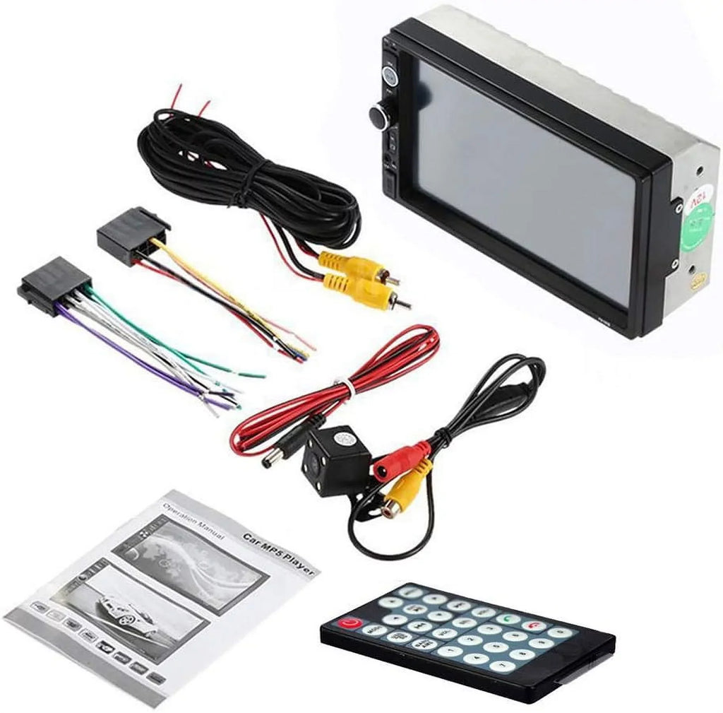 HD Touch Screen Car Stereo Car MP4 MP5 player 2 DIN Bluetooth 7 Inch car radio with Rear View Camera/ Mirror Link /Car Audio /Video /FM /USB /TF /AUX