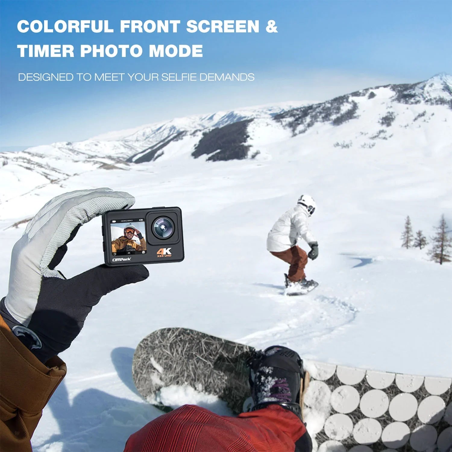 CAMPARK 4K/30FPS 24MP Dual Color Screen Action Camera Ultra HD Wifi Underwater Camera EIS 131FT Waterproof Camera 170 Degree Wide Angle