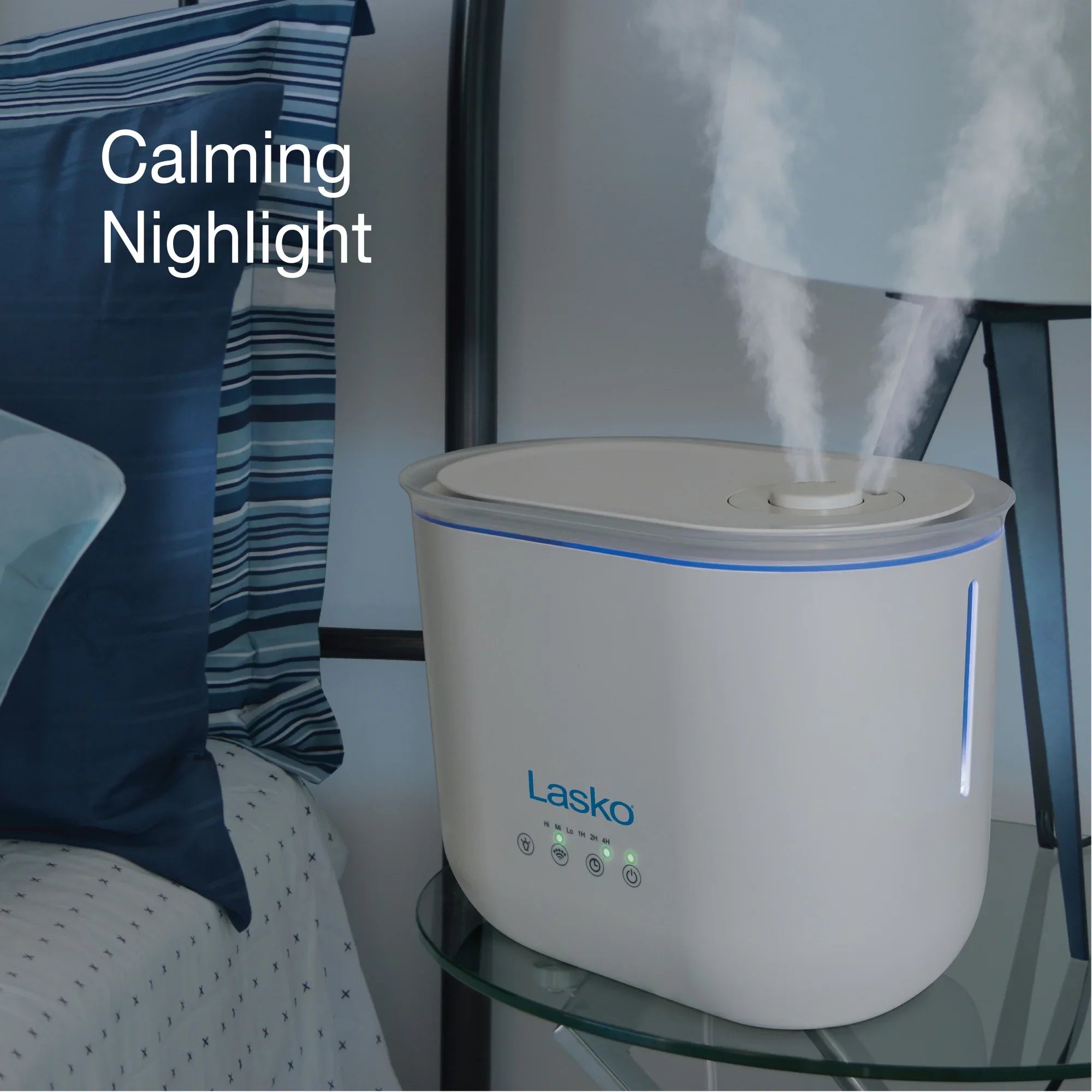 Lasko 0.92 Gallon, 18-Hour Cool Mist Ultrasonic Humidifier with Timer, 370 Sq. ft., UH250