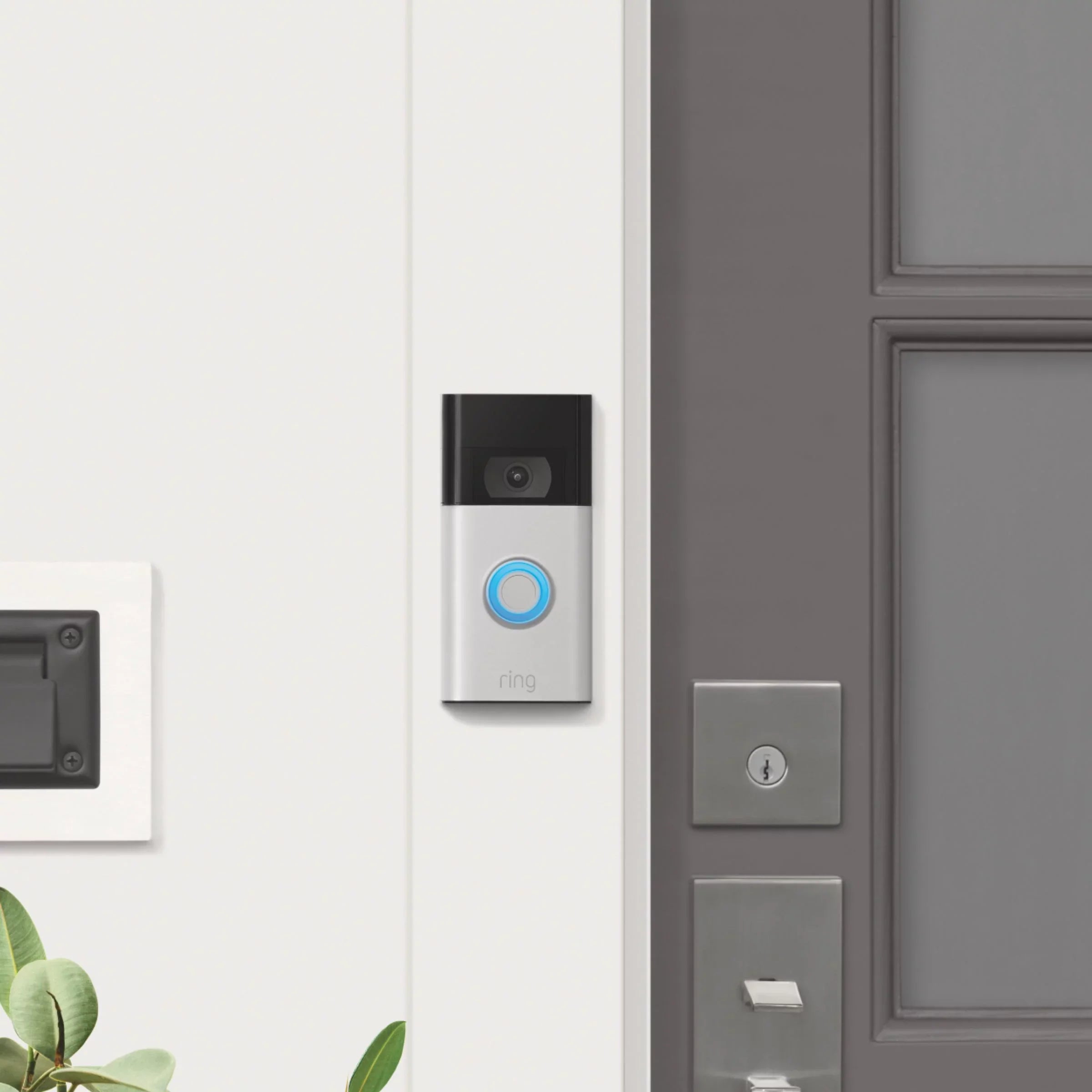 Ring_Video Doorbell Battery or Wired Satin , 1080p , Savings Story Cleaning Cloth, Camera, 6 in