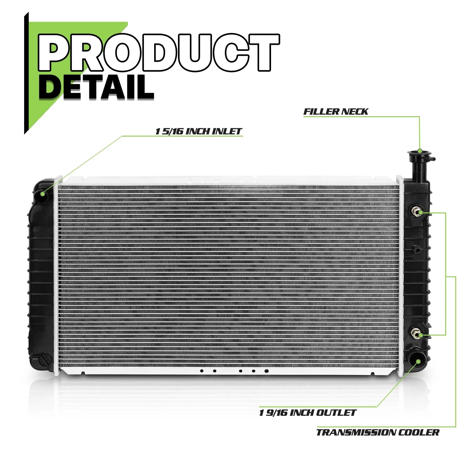 Magshion 2044 Aluminum Radiator OE Replacement for Chevrolet Cargo Van (1997-1999),GMC Savana 1500/2500 (1996-2002) 4.3L 5.0L 5.7L AT