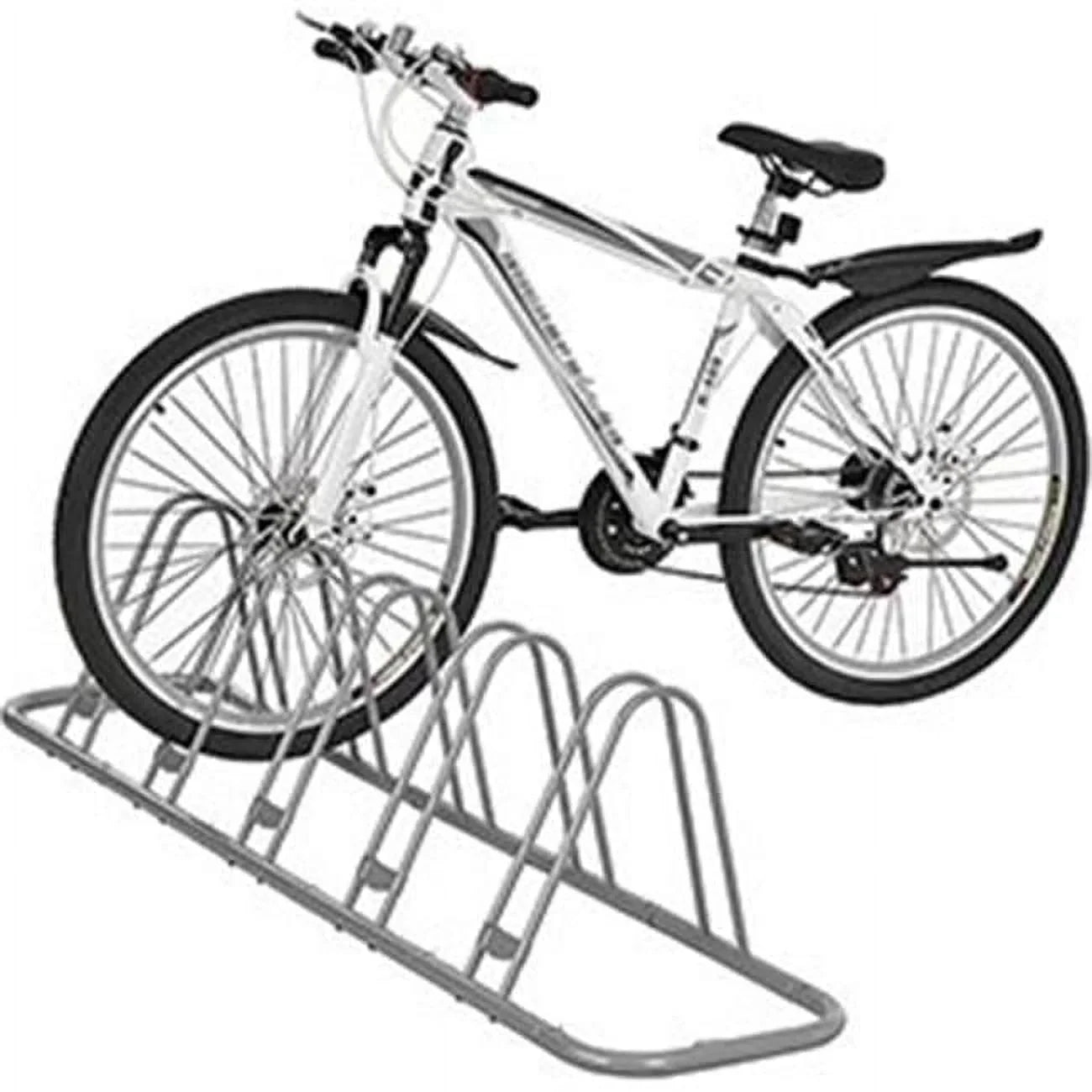 Bicycle Parking Rack, Adjustable, 5-Bike - Single Sided Version - Gray