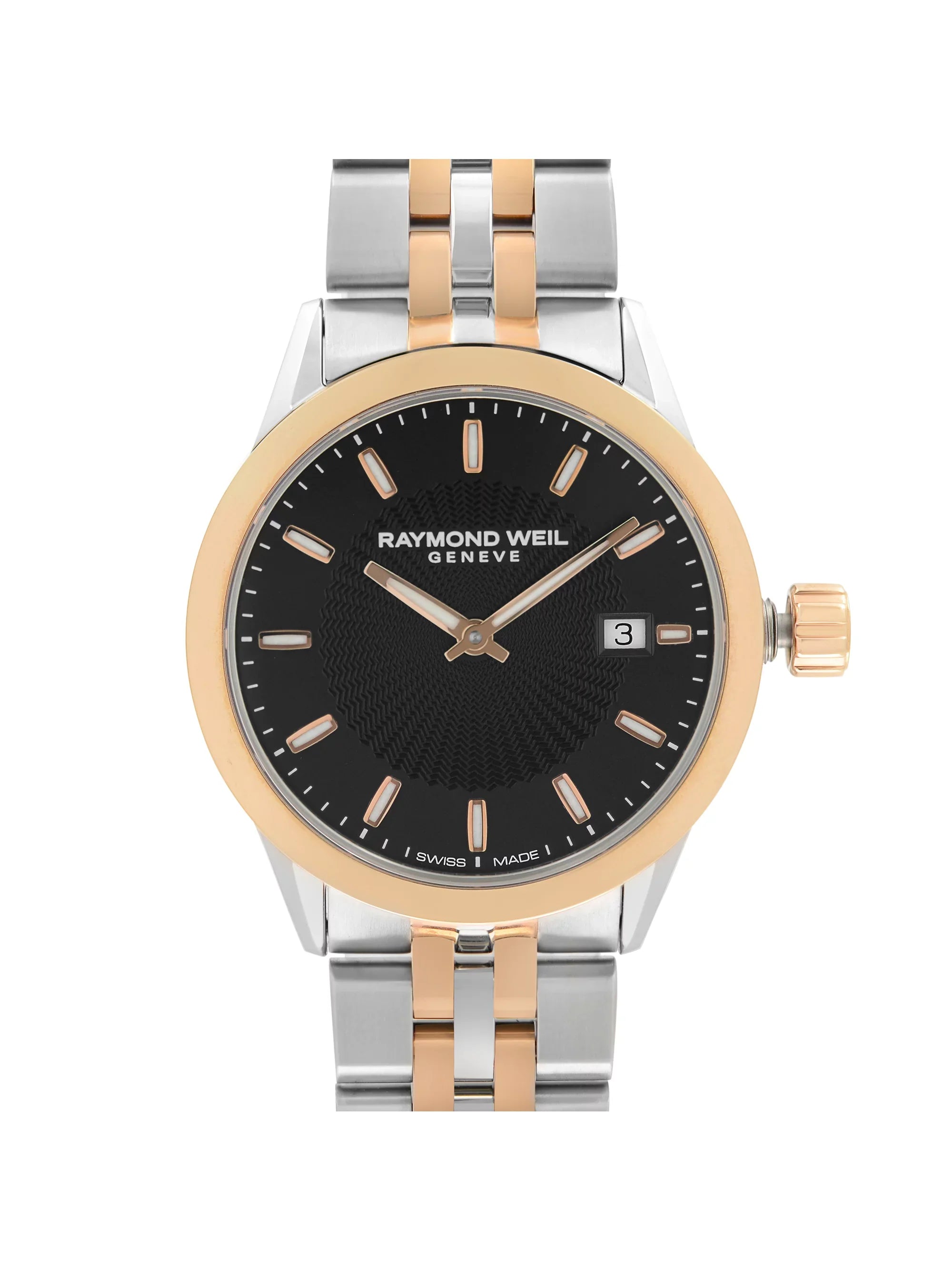 Raymond Weil Freelancer Two-Tone Steel Black Dial Ladies Watch 5629-SP5-20021
