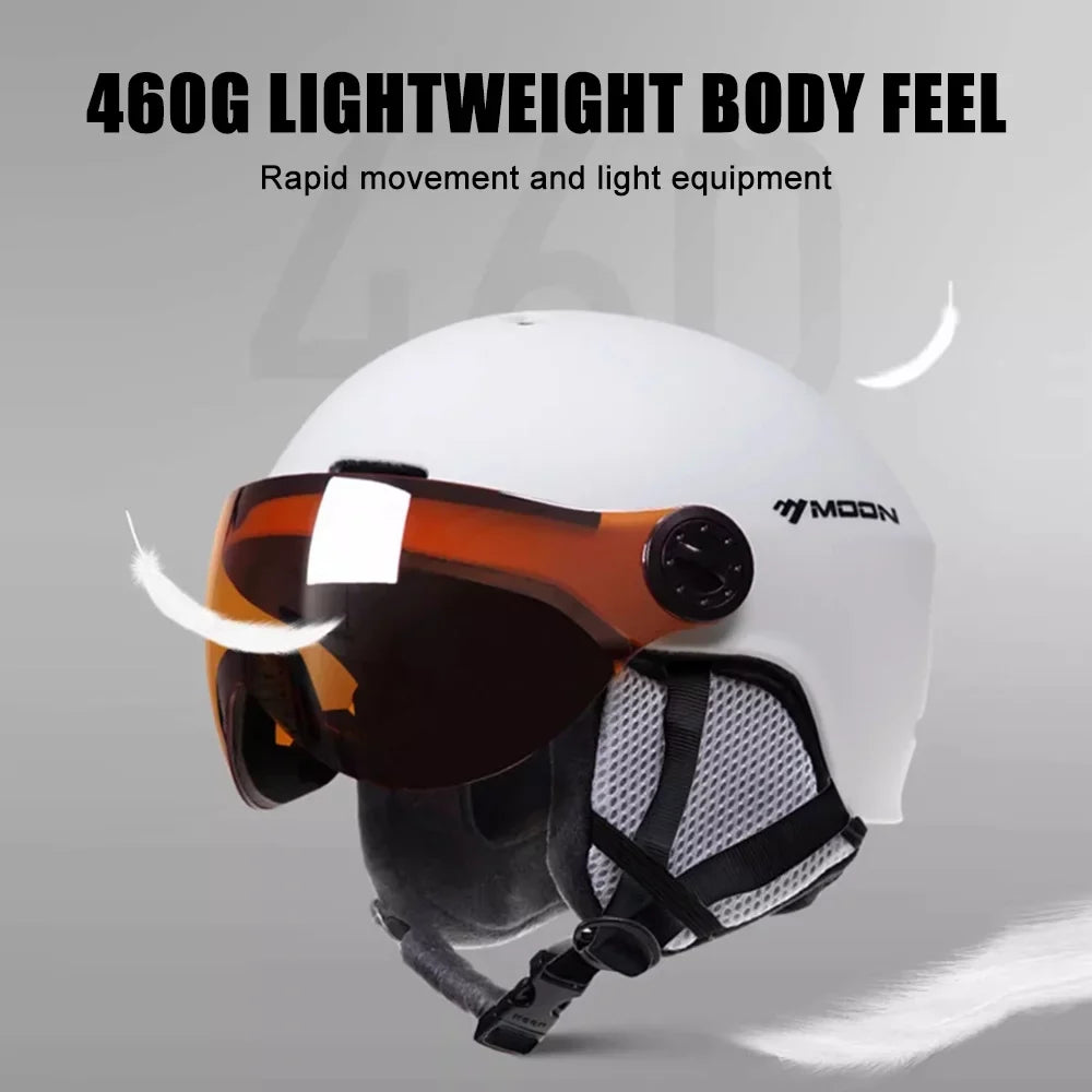 MOON Skiing Snowboard Skateboard Helmets - Winter Windproof Cycling Safety Gear