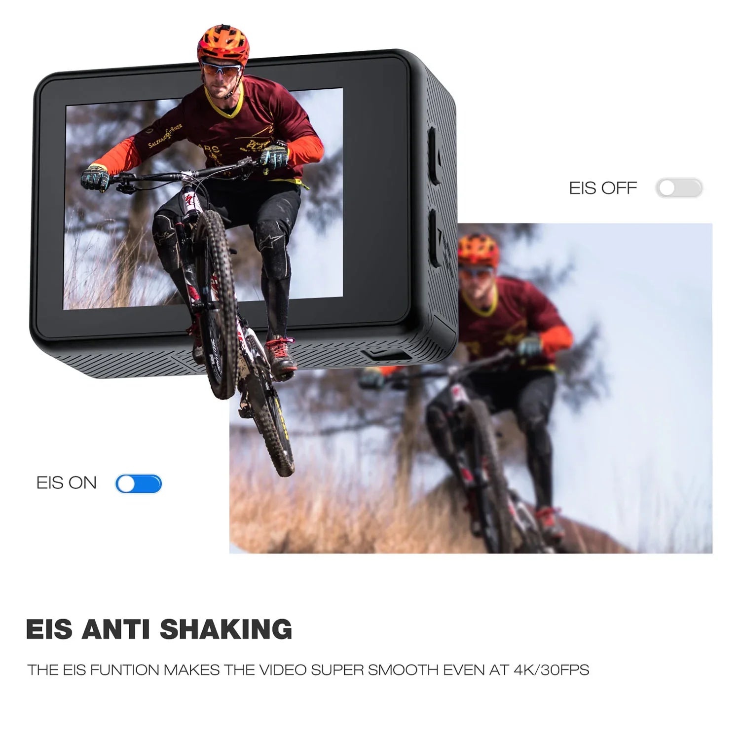 CAMPARK 4K/30FPS 24MP Dual Color Screen Action Camera Ultra HD Wifi Underwater Camera EIS 131FT Waterproof Camera 170 Degree Wide Angle