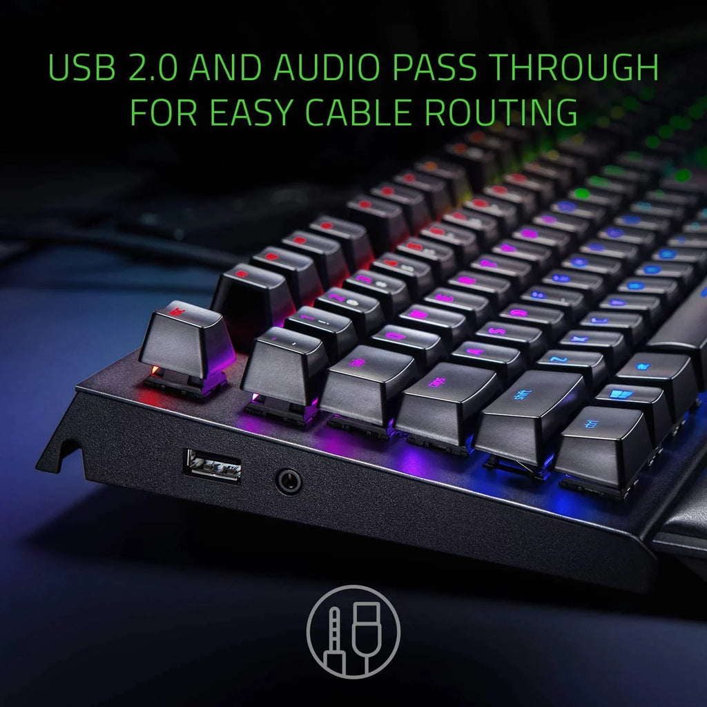 Razer BlackWidow Elite: Esports Gaming Keyboard - Multi-Function Digital Dial with Dedicated Media Controls - Ergonomic Wrist Rest - Razer Orange Mechanical Switches (Tactile and Silent)
