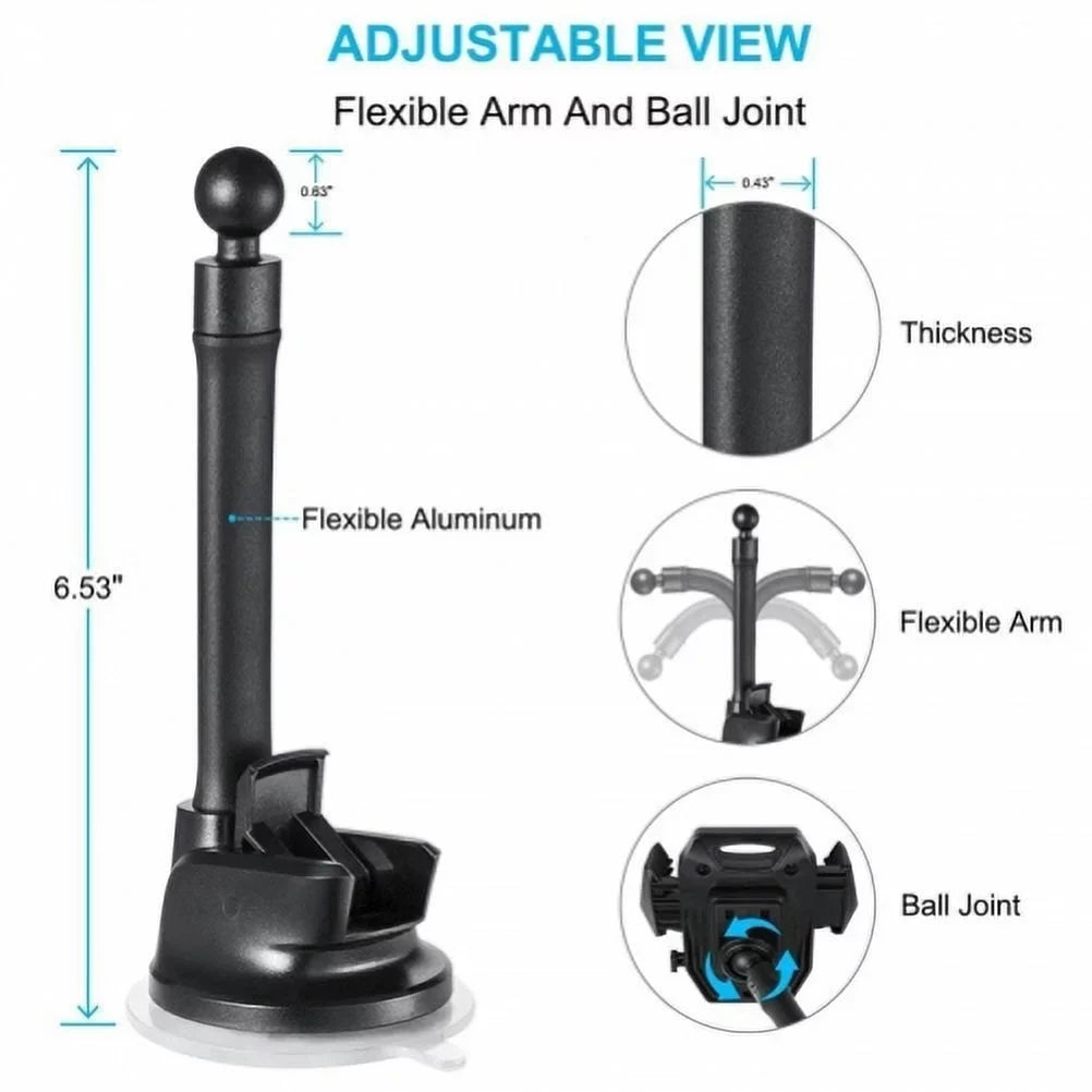 Holder Magnetic Car Mount Dash Windshield Gooseneck N7Q for Nubia Red Magic 3 / 3S - OnePlus 6, 6T, 7T, 7 Pro - Razer Phone 2 - RED Hydrogen One - Samsung Galaxy Sky S9 Plus, S8 Plus S7
