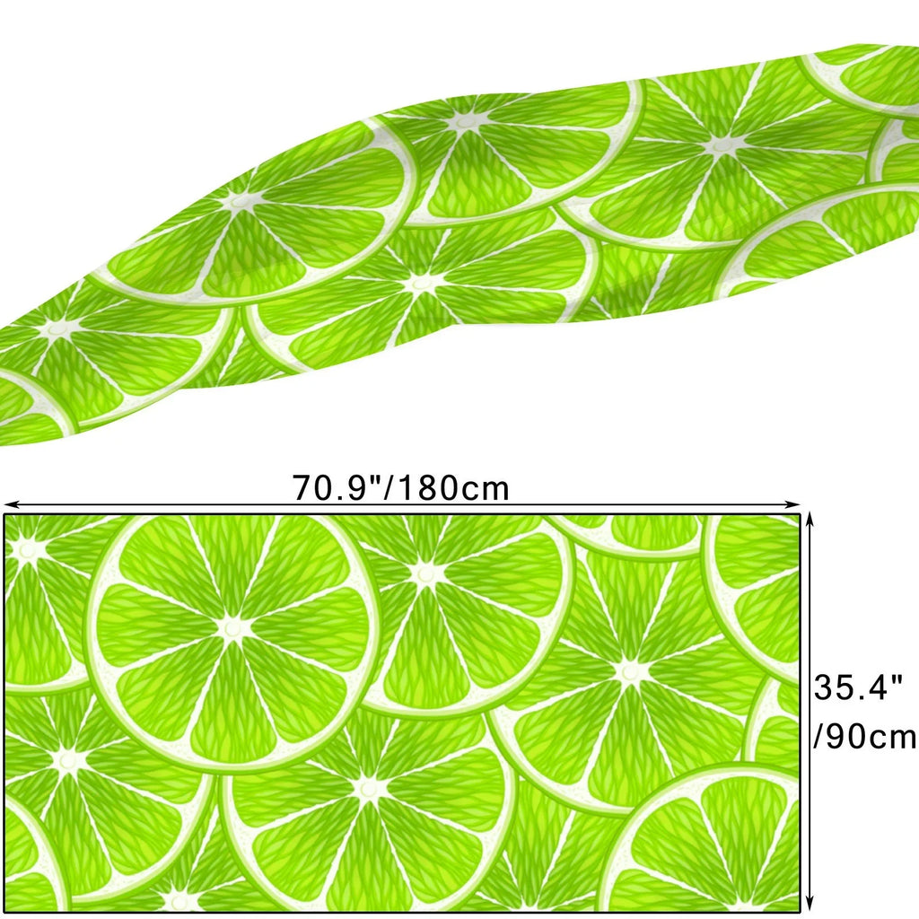 FREEAMG Lime Slices Silk Long Scarf for Women Large Oblong Sunscreen Shawls Wraps Neck Headscarf Hair Wraps Gift Packed