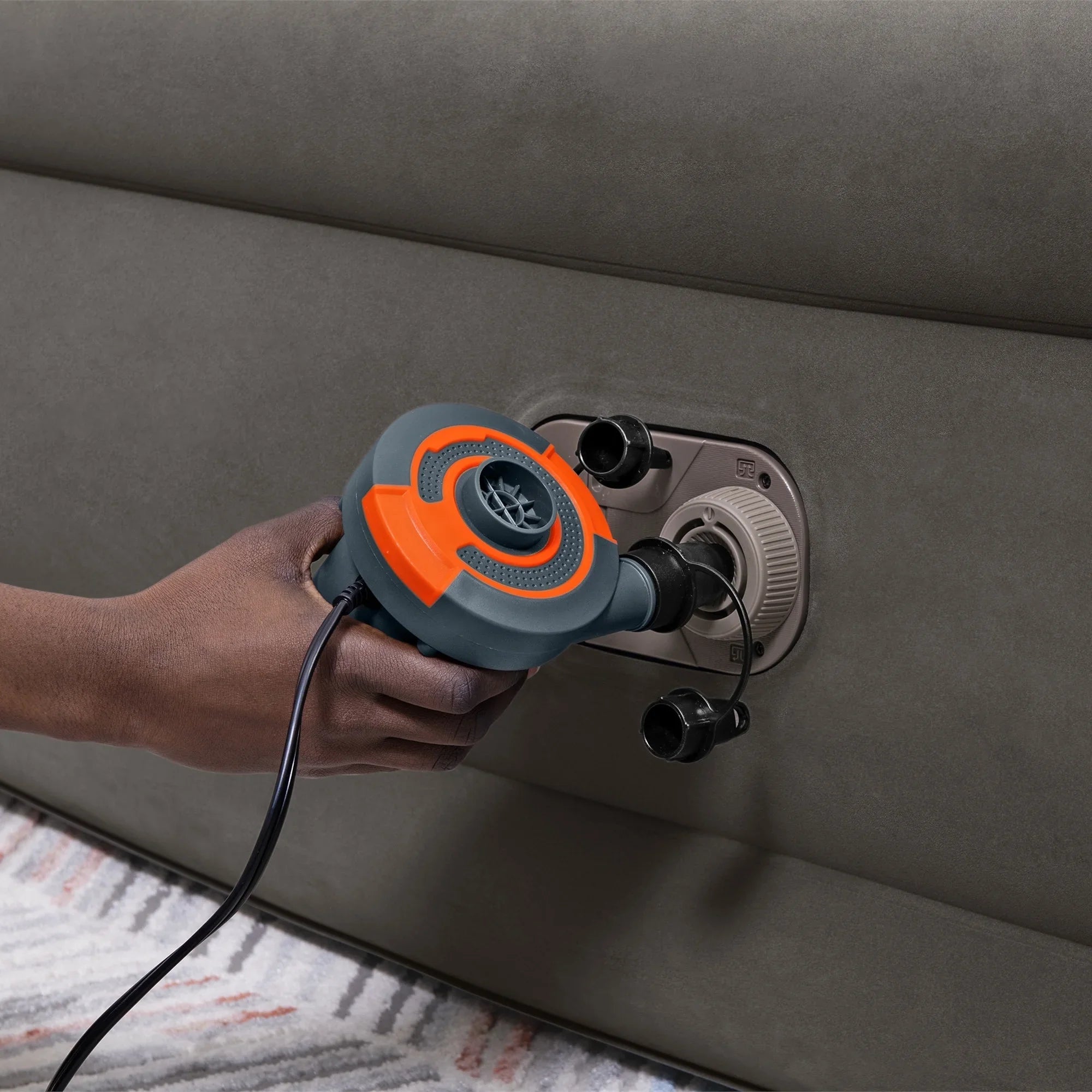 Bestway Tritech Cushify Top Air Mattress Queen 18” with Built-in AC Pump and Antimicrobial Coating