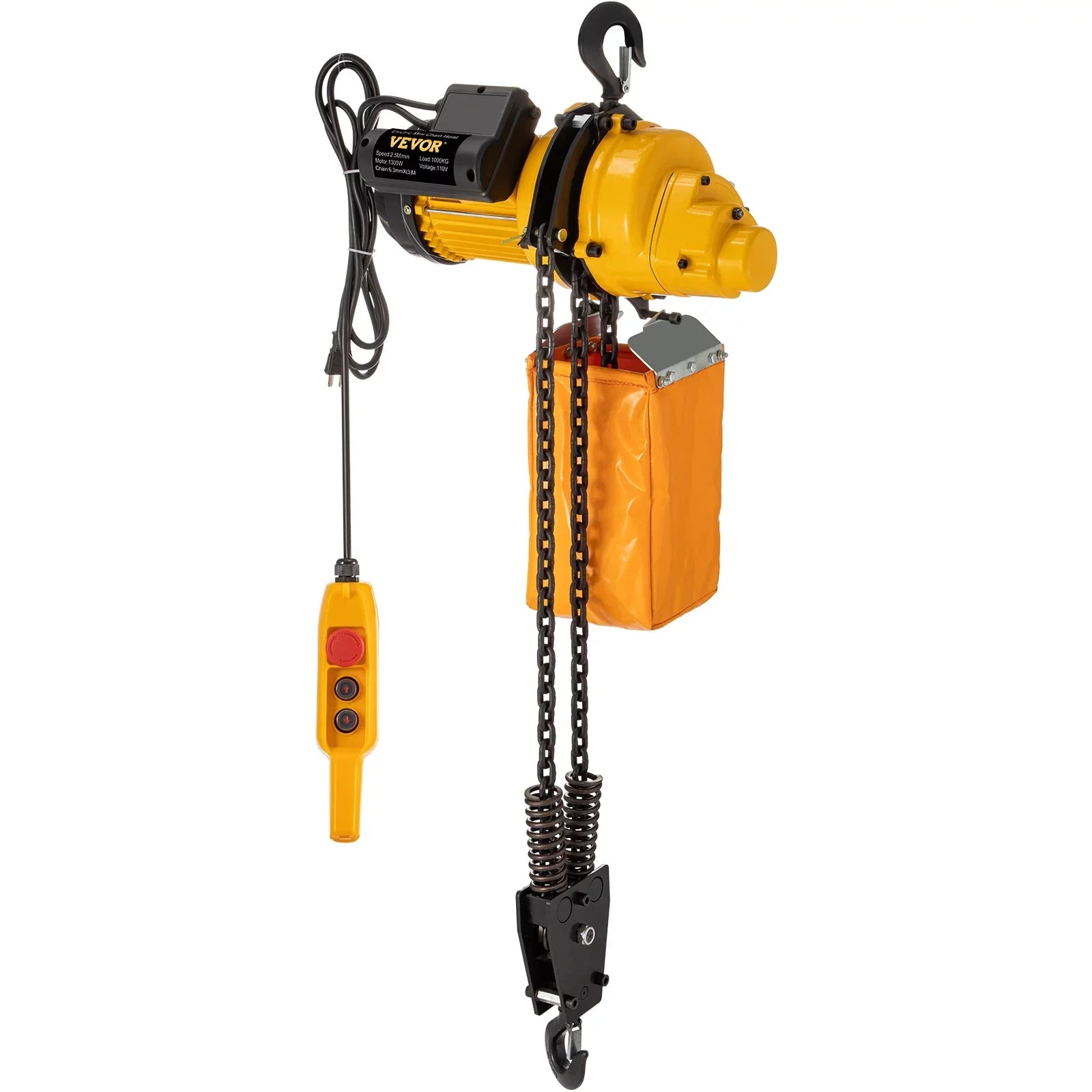 VEVOR Lift Electric Hoist, 2200 lbs Electric Winch w/ 10ft Wired Remote Control, 110V Overhead Crane Garage Ceiling Pulley Winch of 10ft Lift Height, Used In Factories, Warehouses, Construction