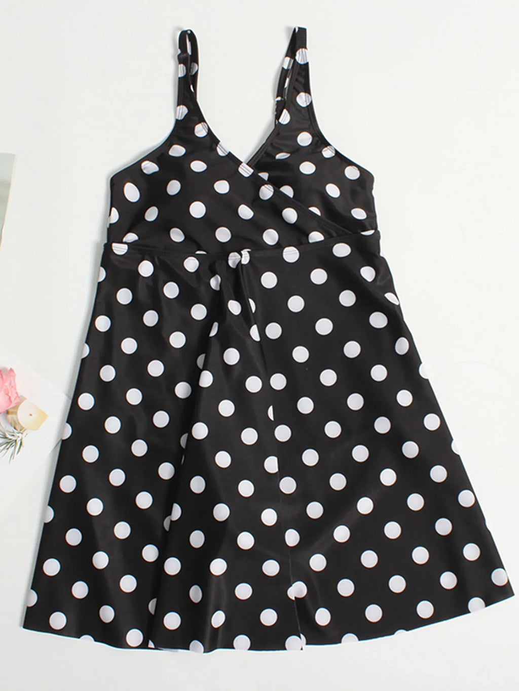 Plus Size Swimsuit for Women One Piece Bathing Suit Polka Dot Bikini with Build-in Shorts Dress Swimwear