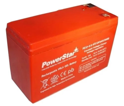 PowerStar PS12-9-HT High Temp Replacement Aqua-Vu Batt9Ah 12-Volt 9-Amp Gel Cell Battery