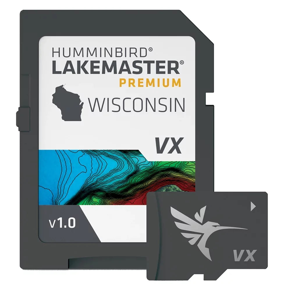 Humminbird LakeMaster Premium Winconsin V1 One Watercraft Network VX Technology