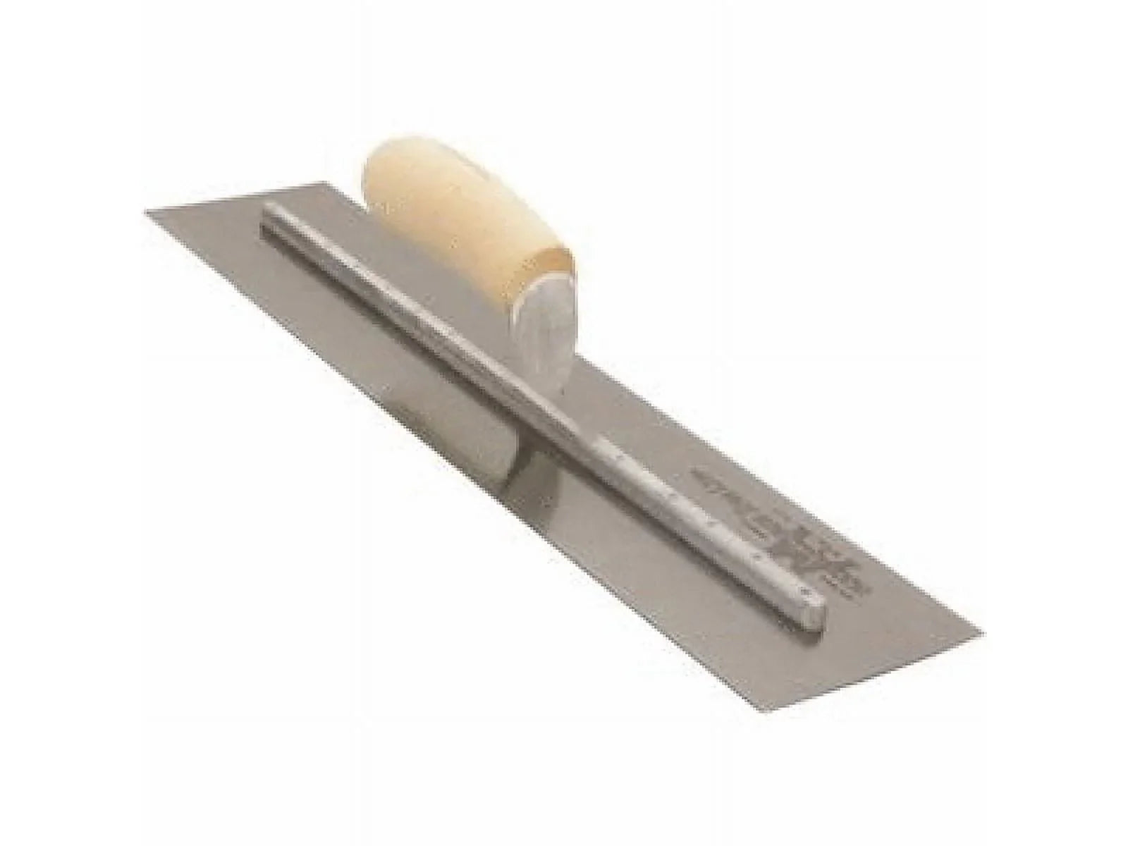 Marshalltown 4 In. x 18 In. High Carbon Steel Finishing Trowel with Curved Wood Handle