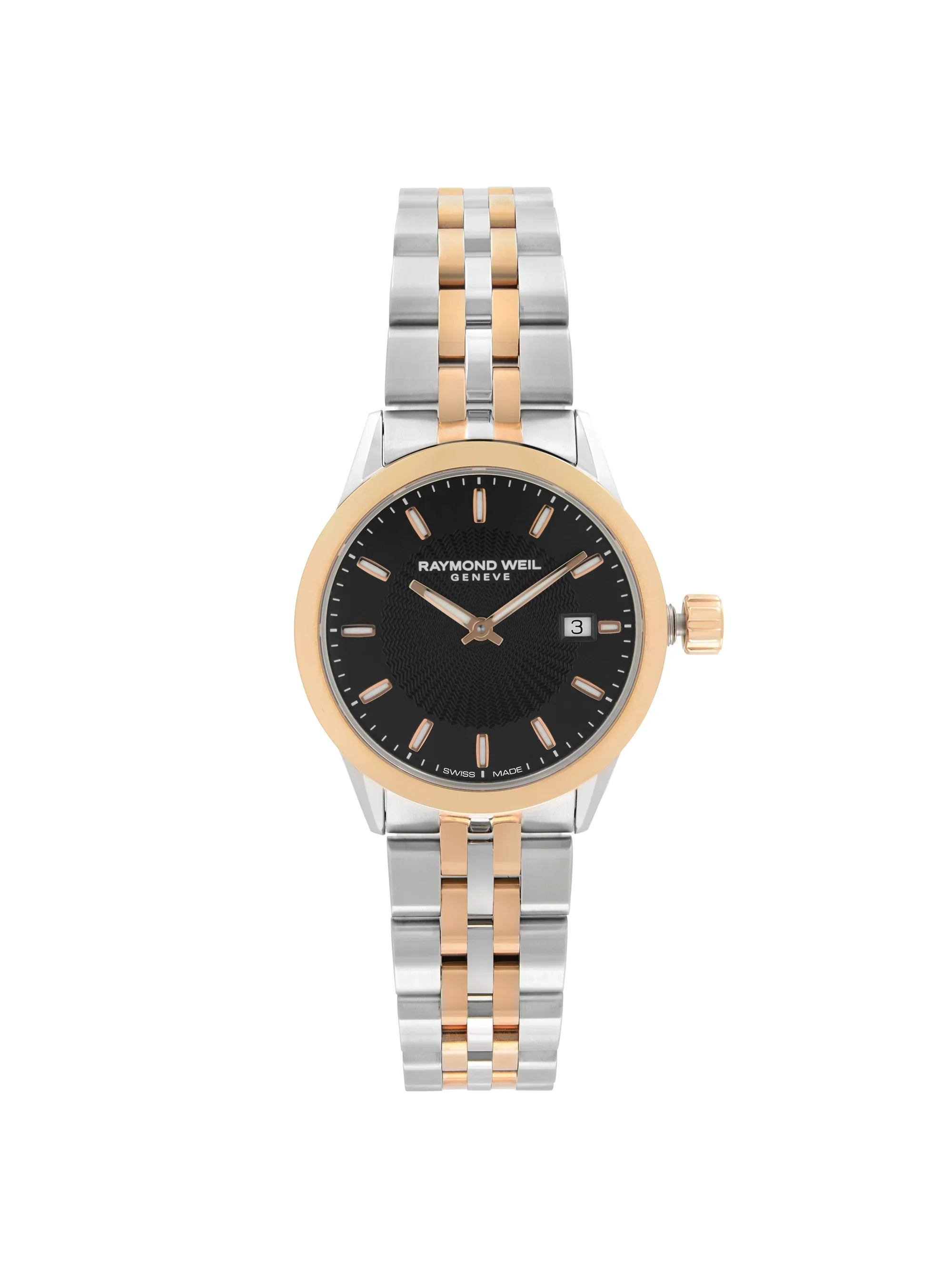 Raymond Weil Freelancer Two-Tone Steel Black Dial Ladies Watch 5629-SP5-20021