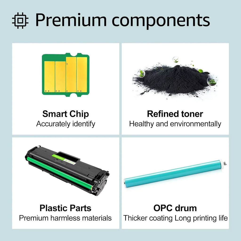 GREENCYCLE 2 Pack Matching for Samsung MLT-D101S 101S Black Toner Cartridge Replacement with ML-2165 ML-2165W SCX-3400 SCX-3405W SCX-3405FW Printer