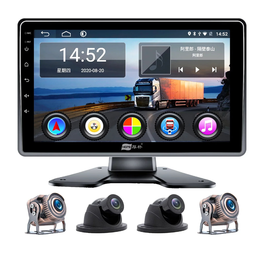 10.1"Monitor DVR Driving Video Recorder Touch Screen GPS for RV Truck Bus Camera