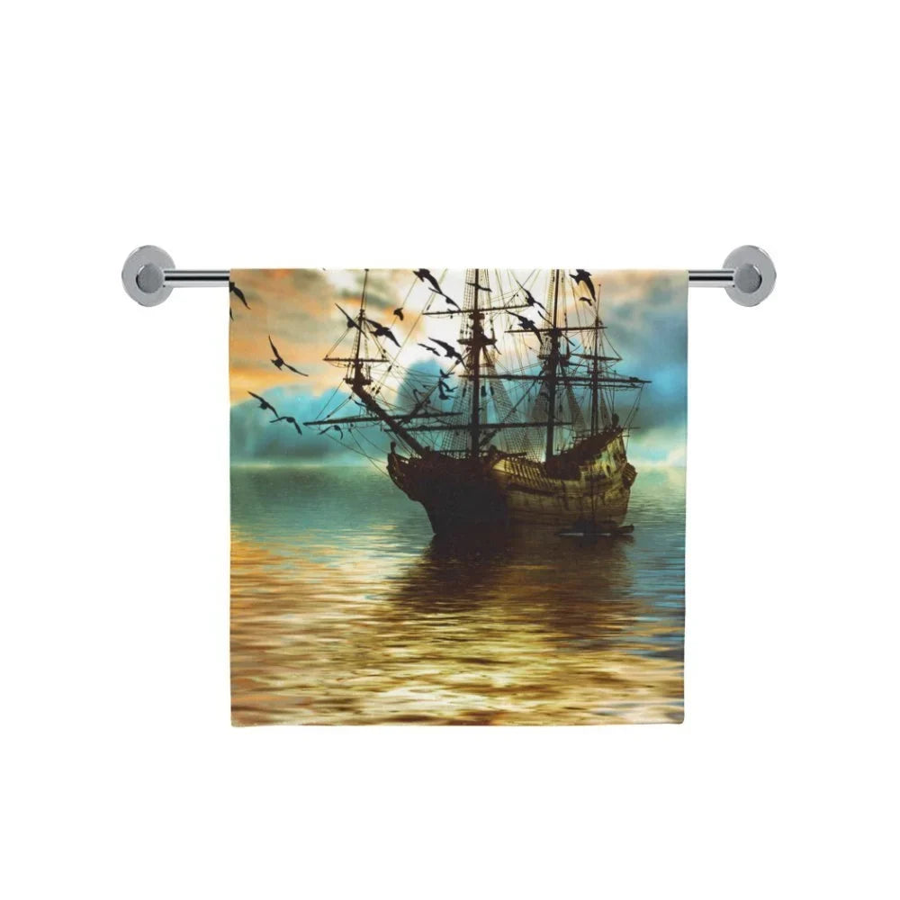 MYPOP Sailing Vessel Shower Towel Bathroom Bath Towel 30x56 inches