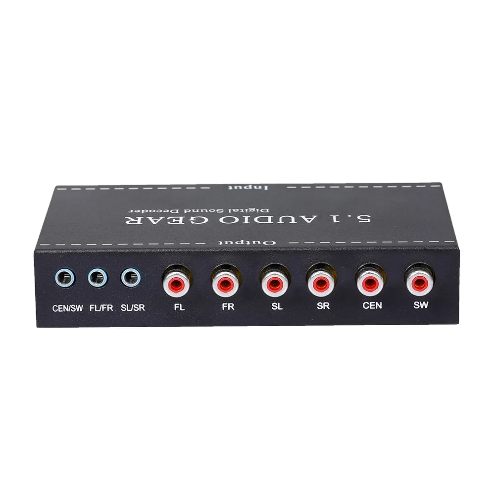 Nebublu NK-A6L 5.1 Audio Gear Digital Sound Decoder, Dolby Digital AC-3 Converter, 3.5mm Audio Output, Home Theater Audio Gear Replacement