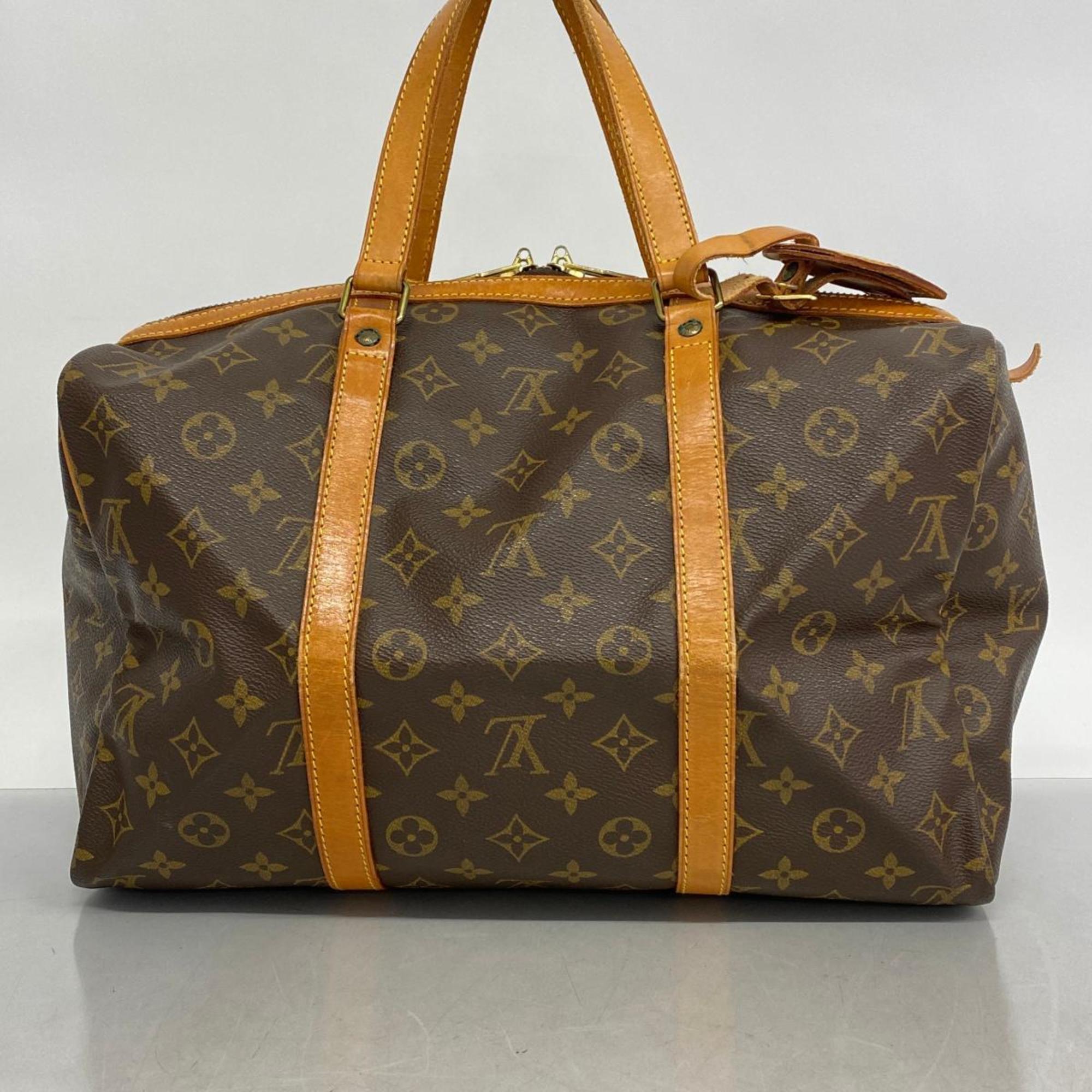 Pre-Owned Louis Vuitton Boston Bag Monogram Saxe Souple 35 M41626 Brown Men's Women's (Good)